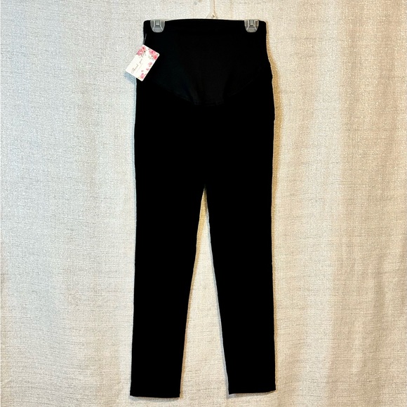 NWT Black, Straight Leg, Ankle, Maternity Pants- Medium - Picture 2 of 9